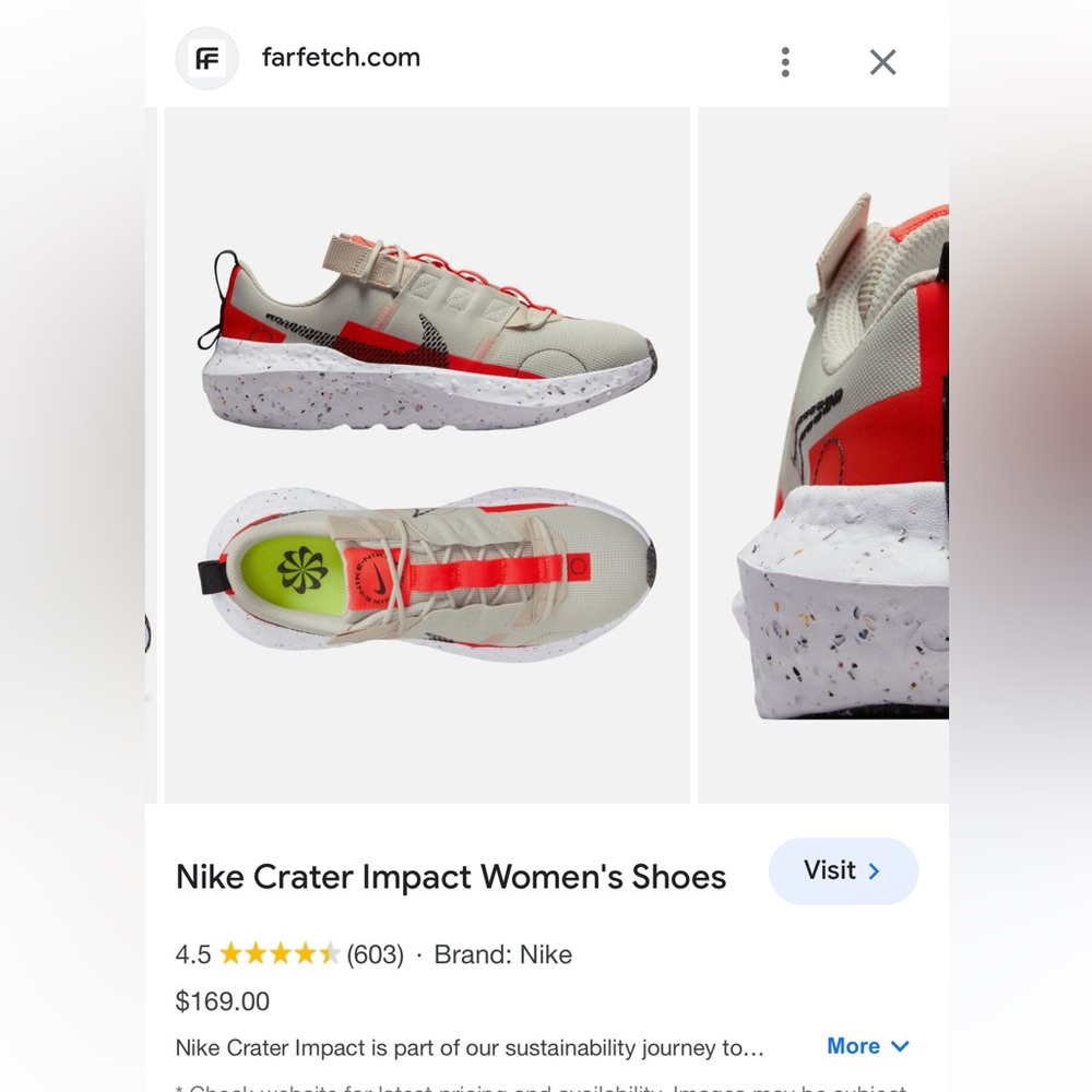 W Nike crater impact only worn a few times like new with original box